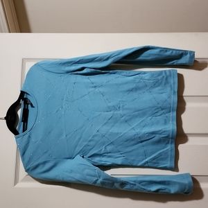 New York and Company long sleeve medium turquoise tshirt